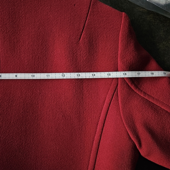 Women's Vintage J. Crew Red Double-Breasted Coat - Picture 11 of 14